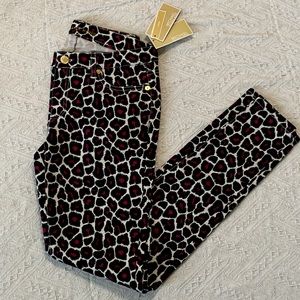 NWT Michael Kors Leopard Print Skinny Jeans